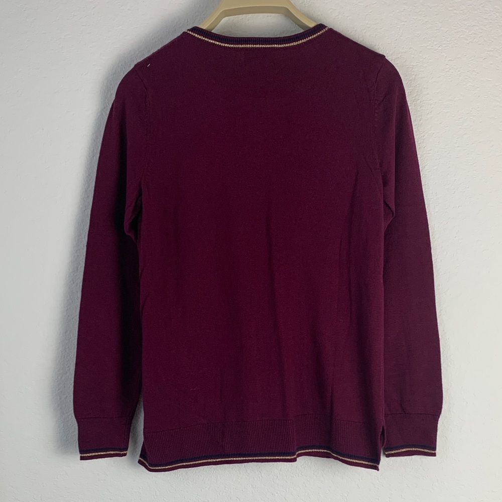 Old Navy Women's Burgundy Crew Neck Sweater - Picture 2 of 3